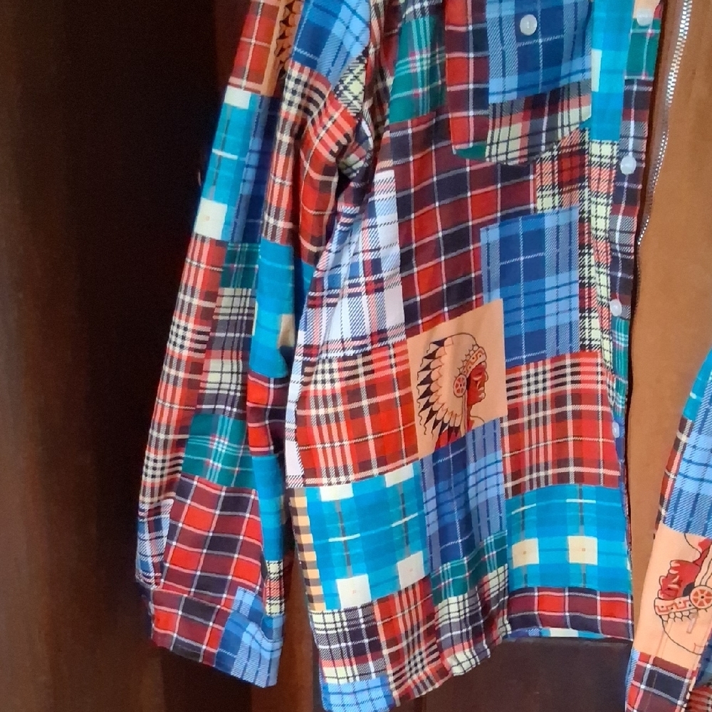 Plaid Patchwork Hooded Jacket in Multicolor - Picture 4 of 15